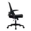 Ergonomic Office Chair with Lumbar Support 5 Wheels Nylon Mesh Computer Chair for Women Men Grown-ups Working Studying Black One Size - 2 of 4