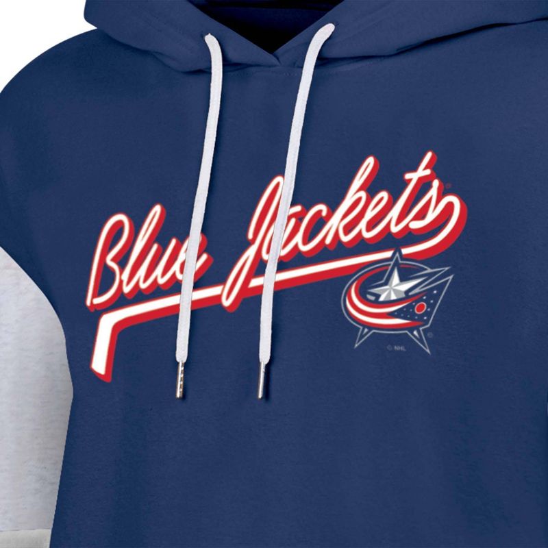 NHL Columbus Blue Jackets Women&#39;s Fleece Hooded Sweatshirt, 3 of 4