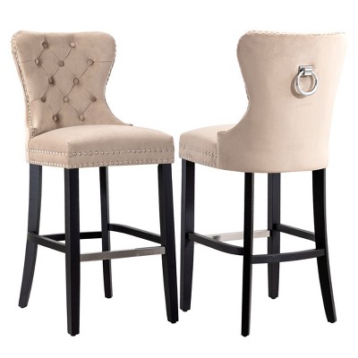 WestinTrends 29" Tufted Velvet Counter Stool