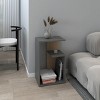 Syemin End Tables S-Shaped Side Table, 1 Shelf Small Spaces Nightstand, 2-Tier Bedside Table, Modern Compact Snack Table, Grey, 11.8"*15.7"*24.9" - 3 of 4