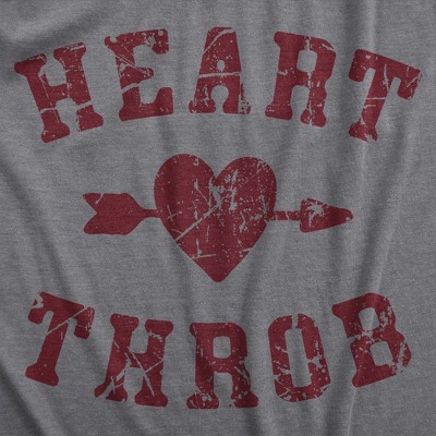 Мужские футболки Crazy Dog T-Shirts, Inc. Mens Heart Throb T Shirt Cute Valentines Day Shirt for Men - Crazy Dog Men's T Shirt for Valentines Gift Dark Grey XL — фото 2