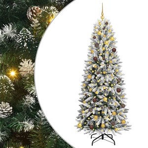 vidaXL Artificial Christmas Tree with 300 LEDs White 78 x 78 x 210 cm - 1 of 4
