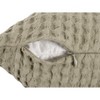 KAF Home  100% Cotton Jumbo Waffle Decorative Pillow With Feather Insert - 20" x 20" - 3 of 4