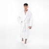 Linum Home Textiles 100% Turkish Cotton Personalized Unisex Anovia Velour Bathrobe - Gold Linum Font - 4 of 4