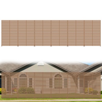 SEVOBAL 6pc Patio Screen Patio Privacy Porch Screen Patio Screens Paged Patio Decorative Screens Patio Screen Decor Outdoor, Brown, 272.82"*15.75"*72"