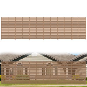 SEVOBAL 6pc Patio Screen Patio Privacy Porch Screen Patio Screens Paged Patio Decorative Screens Patio Screen Decor Outdoor, Brown, 272.82"*15.75"*72" - 1 of 4