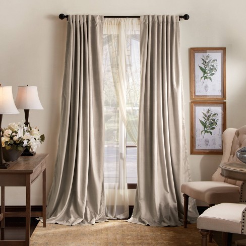 Double-Sided Velvet Curtains for Living Room Dark Green Curtains for Bedroom  Kit