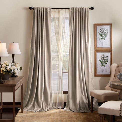 Lucca Velvet Blackout Curtain Panels, 95 In Curtains Target