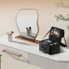 VEVOR Rolling Makeup Train Case Large Storage 3 Tiers, Convenient Carry With Handle, Wheels, Strap, Professional Makeup Storage Organizer, Black - 2 of 4