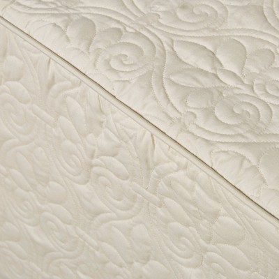 King Cream Microfiber Quilted Bedspread Set with Shams