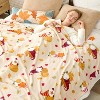 Lomsoe Christmas Gnome with Pumpkin Print Flannel Blanket Cozy Warm Throw Blanket Christmas Gift for Winter Couch Sofa Bed Home Decor - 4 of 4