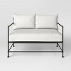 Midway Metal Patio Loveseat - Black - Threshold™ designed with Studio McGee - image 3 of 4