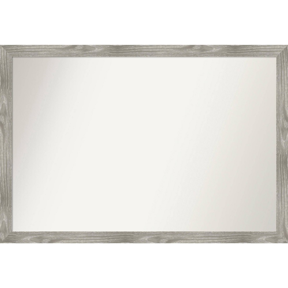 Photos - Wall Mirror 39" x 27" Non-Beveled Dove Gray Wash Square  - Amanti Art