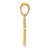 Black Bow Jewelry 14k Yellow Gold Flat Sitting Kitten with Bow Tie Pendant - 2 of 4