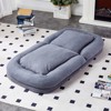 APRILSOUL Teddy Folding Sofa Chair with 5 Adjustable Positions Plush Floor Lounge Chair for Gaming, Meditation, and Relaxation - 2 of 4