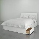 Malaga Storage Bed with Headboard White - Nexera