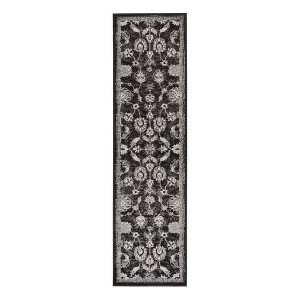 Ivory Black And Gray Oriental Area Rug - 1 of 4