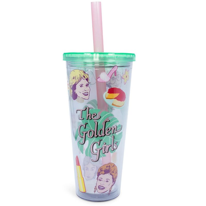 Silver Buffalo The Golden Girls Carnival Cup with Lid and Straw | 24 Ounces, 2 of 7