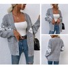 Womens Open Front Cardigan Sweaters Fall Causal Button Down Winter Outerwear Coats with Pocket - 2 of 4