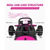 Red 24V Electric Drift Go Kart For Kids Ages 6-12 With Dual 200W Motors 8.1 MPH Adjustable Seat Led Lights Music Usb FM Radio Steel Frame Red - 4 of 4