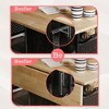 Bestier Rolling Kitchen Utility Cart with Collapsible Surface Extender, 6 Shelves, 1 Cabinet, 1 Drawer, Dual Side Handles, & Hanging Peg Holes - 2 of 4