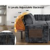 Vipbear 85" Modular Sectional Sleeper Sofa with Pull Out Bed, 3 Seat Plush Corduroy L Shaped Couch , Tool Free Assembly - 4 of 4