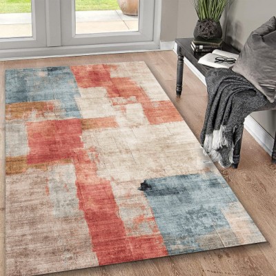 LunaLulinlk 5' x 7' Washable Non-Slip Area Rug Ivory Multi