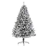 Nearly Natural Unlit Flocked West Virginia Artificial Christmas Tree