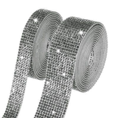 Unique Bargains Rhinestone Self-Adhesive DIY Crafts Crystal Ribbon 1 Pc