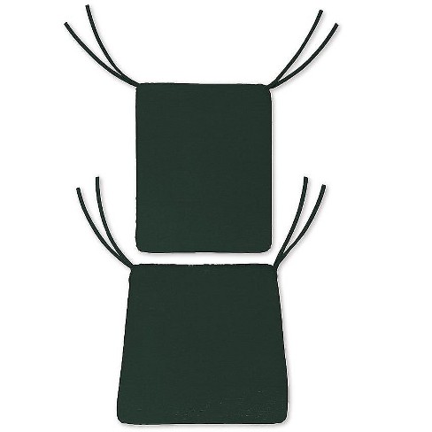 Plow & Hearth - Polyester Classic Outdoor Rocking Chair Cushions with Ties, Forest Green - image 1 of 2