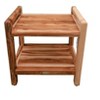 EcoDecors® Eleganto® 20" Teak Wood Shower Bench with LiftAide® Arms and Shelf in EarthyTeak Finish - Target Plus Natural 20"L x 14"D x 21"H - 3 of 4