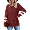 Haute Edition Women's Varsity Stripe Slouchy Tee - 2 of 2