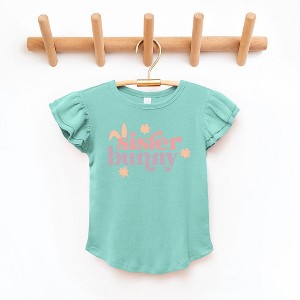 The Juniper Shop Sister Bunny Toddler Flutter Sleeve Tee - 1 of 3