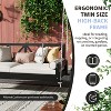 Okak Acacia Wood Porch Swing Bed,Twin Size Outdoor Hanging Bench Swing with 16.4ft Ropes,Patio Swing Chair for Garden,Backyard,Patio - 4 of 4