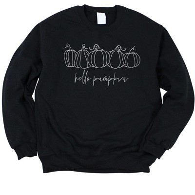 Simply Sage Market Women's Hand Drawn Hello Pumpkin Gildan Sweatshirt