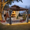 EROMMY Islaen 12 Ft. W x 12 Ft. D Aluminum Patio Gazebo - 2 of 4
