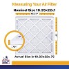 Filter King 18.25x22x1 Air Filter | 4-PACK | MERV 13 HVAC Pleated A/C Furnace Filters | MADE IN USA | Actual Size: 18.25 x 22 x .75" - 2 of 4