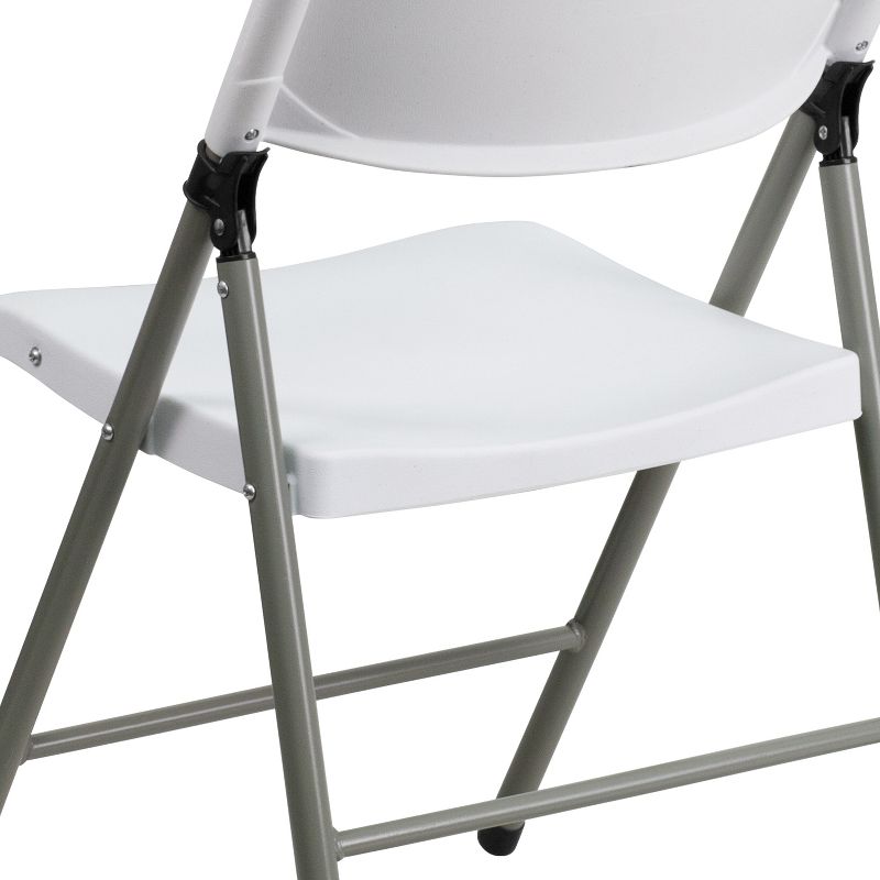 Flash Furniture HERCULES Series White Plastic Folding Chairs, 4 of 15