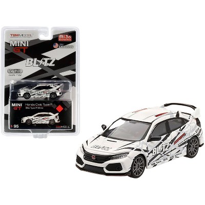 Honda Civic Type R (FK8) RHD White "BLITZ" Limited Edition to 1,200 pcs 1/64 Diecast Model Car by True Scale Miniatures