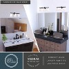 VAXCEL Vermont Matte Black and Nickel Bathroom Vanity Light Fixture White Glass - 3 of 4