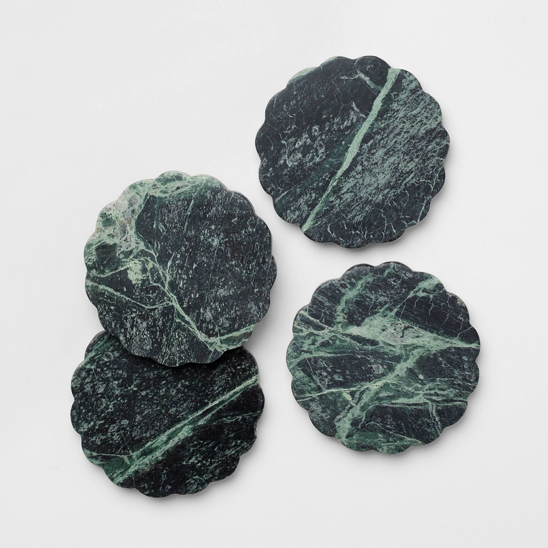 4pc Scallop Marble Coaster Set - Threshold™ designed with Studio McGee
