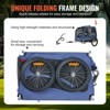 BENCMATE Pet Strollers Foldable Dog Bike Trailer With Adjustable Ventilation, Universal Fit Weather Resistant, Blue, 56.69"*28.54"*33.27" - 2 of 4
