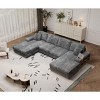 CAVINAS Convertible Sofa Bed, Modern Convertible Sectional Sofa, Corduroy Loveseat for Living Room - 2 of 4