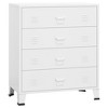 vidaXL Industrial Drawer Cabinet White 30.7 in.x15.7 in.x36.6 in. Metal - 2 of 4