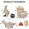 FONTOI Accent Chair with Side Pockets&Cup Holders, Recliner Chair with Comfortable Back&Arms, Beige, 29.1"*43.3"*34.6" - 3 of 4