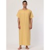 Lars Amadeus Men's Short Sleeves Sleep Lounge Sleepwear Long Nightgown - 2 of 4