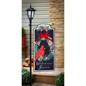 Evergreen Garden Flag Welcome Songbird Wreath  Double Sided Indoor Outdoor Decor 18" x 12.5" - 1 of 3