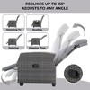 Indoor Outdoor Wicker Recliner Chair with Flip-Up Table Air Pump 155° Lay Flat - 2 of 4