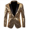 Men's Sequin Blazer Stage Suit Jacket, Retro Sparkling Emcee Tuxedo for Host Performance - 3 of 3