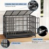 XBRIGH 54/48/42/38 Inch Heavy Duty Indestructible Dog Crate Steel Escape Proof,Indoor Double Door High Cage,Kennel with Wheels,Removable Tray - 4 of 4